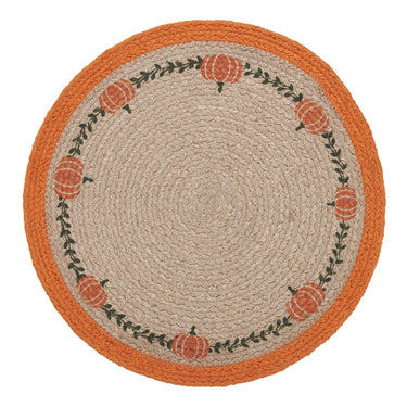 Harvest Blessings Natural Stencil Pumpkin Trivet 12 - The Fox Decor